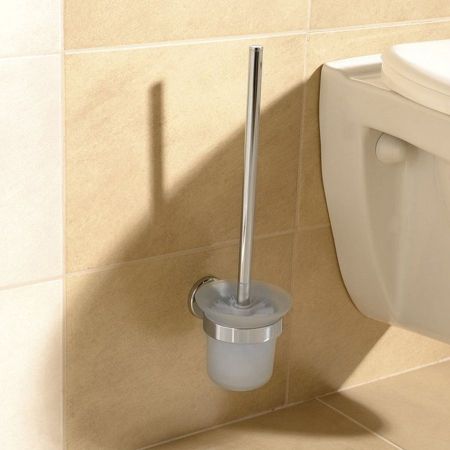 Ершик SAMBA настенный, стекло матовое с держателем, хром, Sapho, артикул SB108