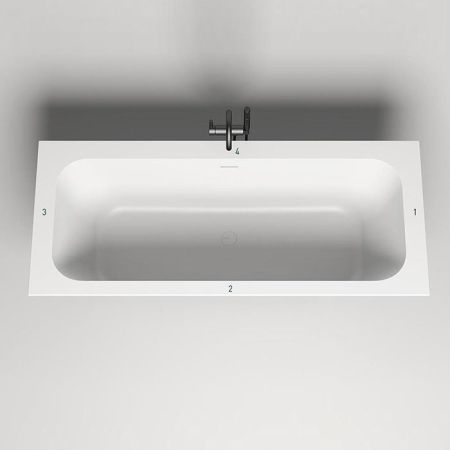 Salini ORLANDA AXIS KIT Встраиваемая ванна на ножках 1911х800х600мм, "Up&Down",белый, сифон, интегрированный слив-перел мат-л: S-Sense,  белый глянцев, артикул 103311G