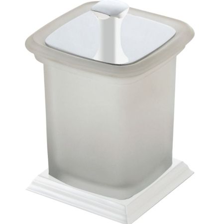 Стакан для зубных щеток Art&Max Zoe AM-G-6831DX-Bi с крышкой Белый, артикул AM-G-6831DX-Bi