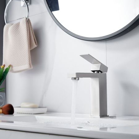 Смеситель для раковины Shevanik S7001L, сатин