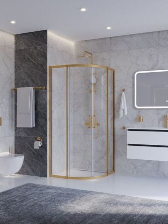 PLANE-R-2-90-C-GM Душевой уголок, отделка Оружейная сталь, артикул PLANE-R-2-90-C-GM