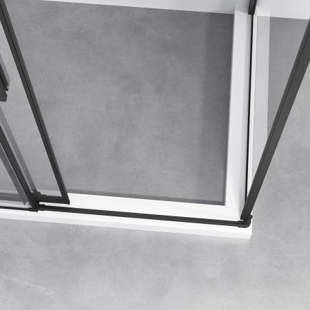 Душевой уголок Slim-N VSR-4SN8011CLB, 1100*800, черный, стекло прозрачное, артикул VSR-4SN8011CLB