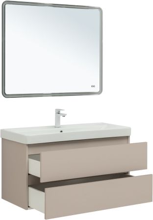 Тумба под раковину Aquanet Вега 2.0 100 бежевый, артикул 00337939