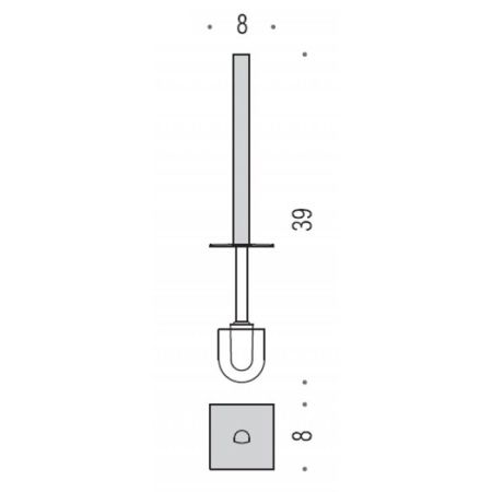 Colombo Lulu, Ёршик с ручкой для колбы, цвет: хром, артикул B6258.CR