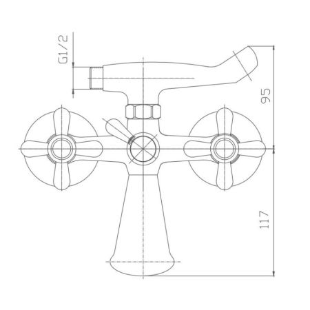 Смеситель для ванны Haiba HB3125, хром