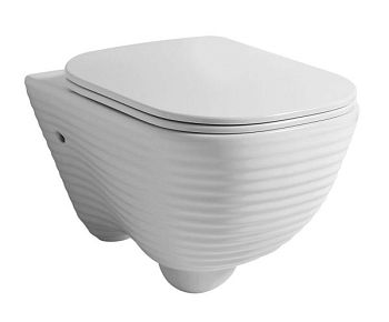 Disegno ceramica Loom, комплект подвесного безободкового унитаза с быстросъемным сиденьем микролифт, цвет белый глянцевый