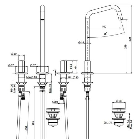 FIMA|Carlo Frattini So Ручки для смесителя (2 шт.), цвет хром
