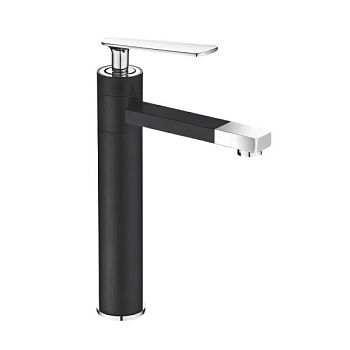 Смеситель для раковины с поворотным носиком Shevanik S6611H, черный/хром