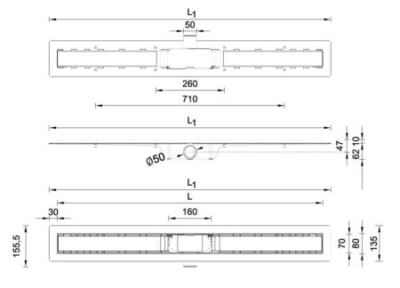 Душевой уголок Ambassador Queen 11011106L-ST2, прямоугольный, линейный трап, 120х80, артикул 11011106L-ST2