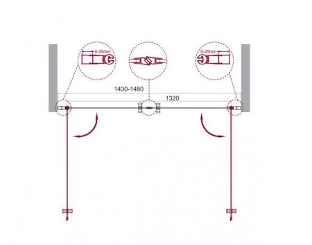 Душевая дверь BelBagno ETNA-B-2-200-C-Cr