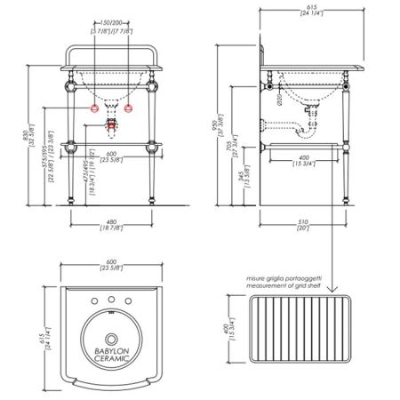 Devon Sound Консоль со столешницей из мрамора серый графит 600х580хH955 мм, металлическая структура с полочкой решеткой, цвет хром(без раковины), артикул DESOUNDGRAFCR