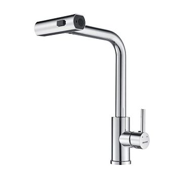 Смеситель для кухни с мультифункциональным изливом Shevanik S263, хром