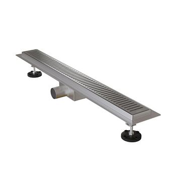 Лоток душевой, горизонтальный выпуск, комбинированный затвор, перфорированная решетка, 700мм, хром, IDDIS, (975A7SB10DZ)