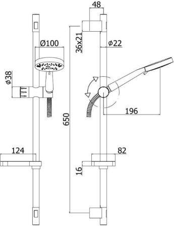 Набор смесителей Paffoni Red 3 в 1 (сет 6), артикул 00255124