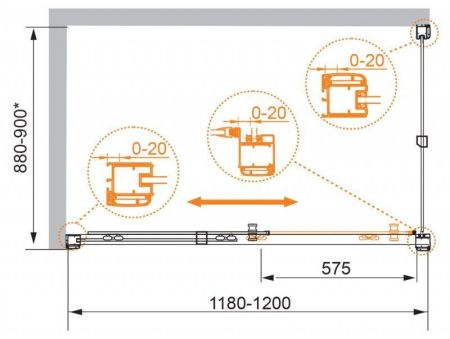 Душевой уголок CEZARES ANIMA AH-1, артикул ANIMA-W-AH-1-120/90-P-Cr