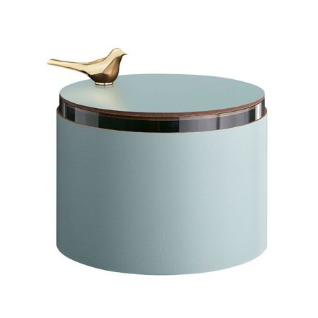 ADJ Шкатулка Bird диаметр 15хH10см, цвет небесный/золото, артикул 5015B.50.O