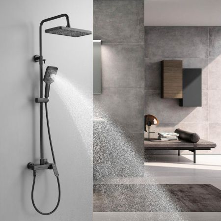 Душевая система Shevanik S4536H, черный, артикул S4536H