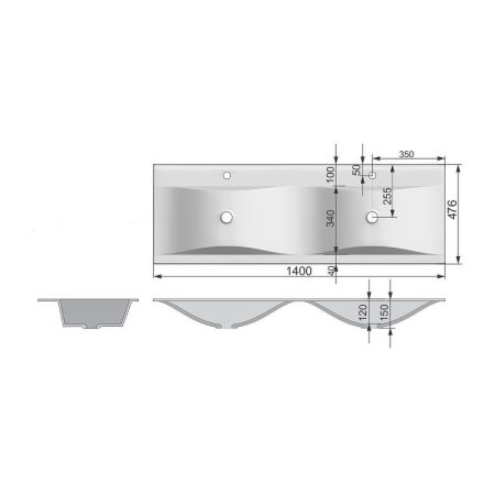 Раковина Velvex PULSUS rkPUL.140-81, белый, артикул rkPUL.140-81