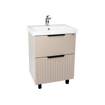 Тумба VIANT "Сицилия" 2 ящика капучино 380x470x820 под раковину S-UM-MOD50/1 (MODUO 50) (VSIC50MDCAP-T2Y)