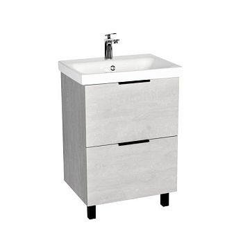 Тумба VIANT "Берлин" 2 ящика цемент 444х570х820 под раковину .S-UM-MOD60/1 (MODUO 60) (VBER60MDC-T2Y)