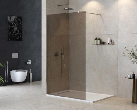 Душевая перегородка CEZARES LIBERTA-L-1 Кронштейн 120 см, артикул LIBERTA-L-1-120-120-BR-Cr