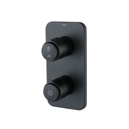 Смеситель IDDIS двумя выходами с управлением Push Control черный матовый встраиваемый Slide (SLIBLBT, артикул SLIBLBTi67