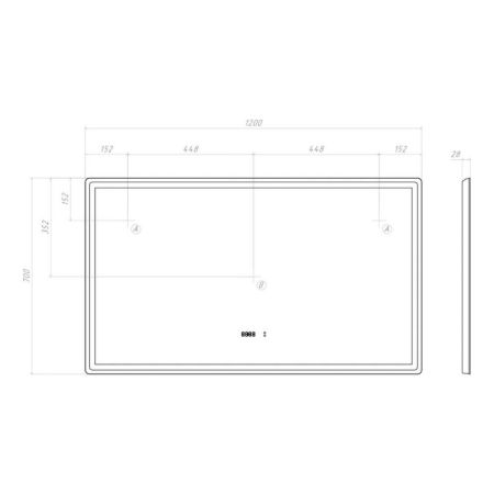 Зеркало VIGO Geometry Luxe 1200, артикул 212