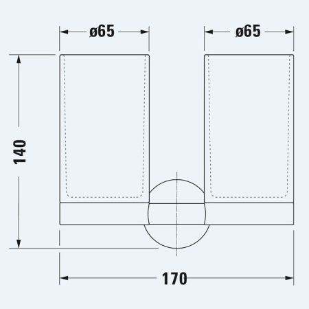 Duravit Starck T Два стакана для зубных щеток настенные, цвет: Stainless steel Brushed, артикул 0099487000