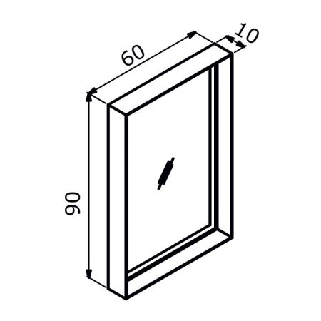 Зеркало ORKA Craft 60x90 c LED подсветкой, антрацит матовый, артикул 3000325