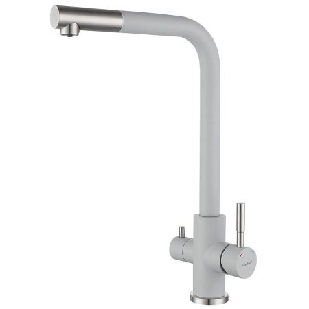 Смеситель для кухни с подключением фильтра GranFest Z-5421, серый, артикул Z-5421 серый