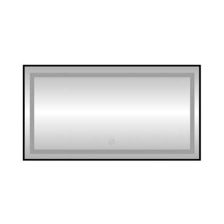 Зеркало с подсветкой LED Fixsen FX-2090B прямоугольное 90х70 см, черное, артикул FX-2090B