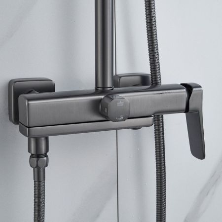 Душевая система Raffine F3699T, оружейная сталь