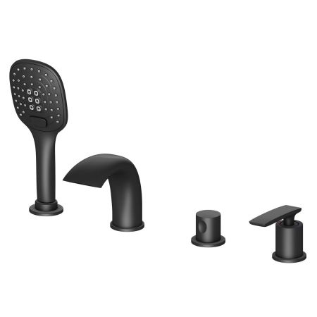 Смеситель для ванны с душем, врезной Timo Helmi 4020/03Y черный, артикул 4020/03Y