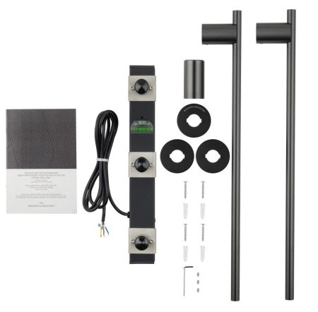 Полотенцесушитель электрический встраиваемый WONZON & WOGHAND DORTMUND, Черный матовый (WW-A362-MB)