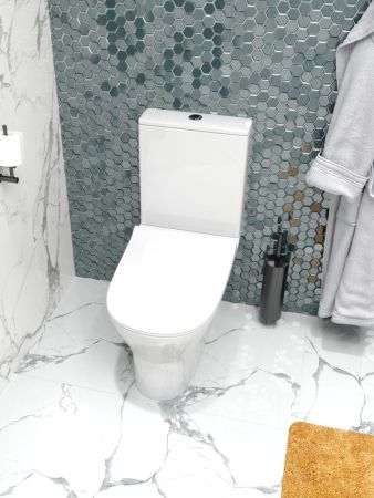 Унитаз напольный Maretti Elio безободковый с микролифтом, EL10NBM35-844, белый