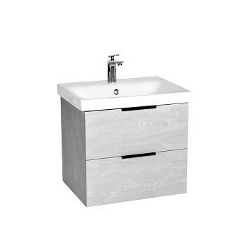 Тумба VIANT "Берлин" 2 ящика подвесная цемент 444х570х520 под раковину .S-UM-MOD60/1 (MODUO 60) (VBER60MDC-T2YP)