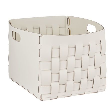 ADJ Корзинка Bottega, 35x40xH30 см., цвет: белый/панна котта, артикул 1048.10/16