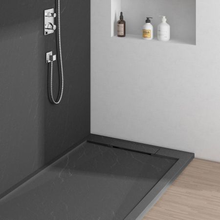 Душевые поддоны Vincea Поддон для душа из искусственного камня VST-4SRL9012A, 900*1200*25, антрацит,, артикул VST-4SRL9012A