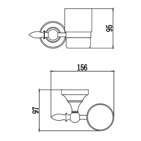 Стакан для ванной комнаты Savol S-06858B, золото, артикул S-06858B