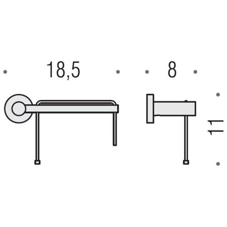 Colombo Plus Держатель для т/б., Dx, подвесной, цвет: хром, артикул W4908D.CR