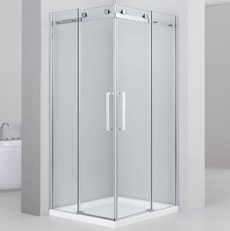 Душевой уголок Black&White Stellar Wind S202-800х1400 прямоугольный профиль Серебристый хром стекло прозрачное