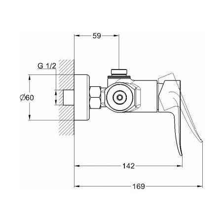 Смеситель для душа G.Lauf GOB5-A134, хром