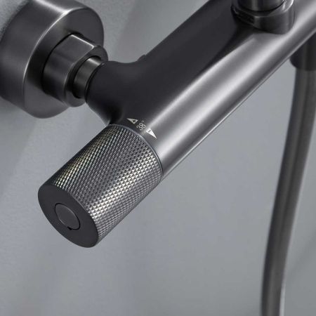 Душевая стойка Desire VSFS-1D0TGM термостатическая, вороненая сталь, артикул VSFS-1D0TGM