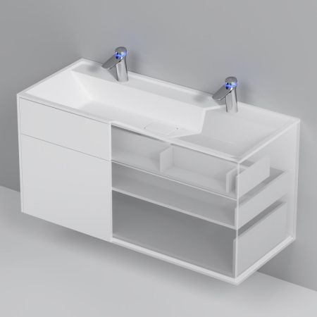 M50AFHX1203WM Inspire V2.0, База под раковину, подвесная, 120 см, 3 ящика, push-to-open, белый матов, артикул M50AFHX1203WM