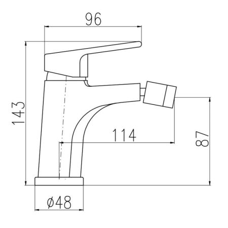 Смеситель для биде Rav Slezak COLORADO CO245.5KCMAT, черный, артикул CO245.5KCMAT