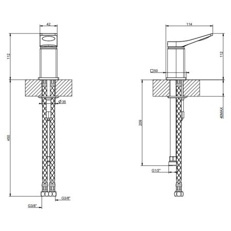 GESSI Rilievo Рычаг удаленного управления., цвет: хром, артикул 59047#031