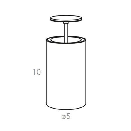 ADJ Держатель для зубочисток, D5x10 см., цвет: белый/панна котта, артикул 0091.10/16