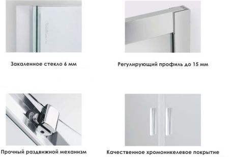 Lippe 45S02-170 Стеклянная шторка на ванну, артикул 45S02-170