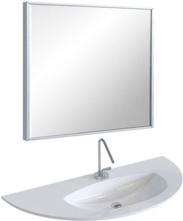 Зеркало De Aqua Сильвер 10075 серебро (без фацета)