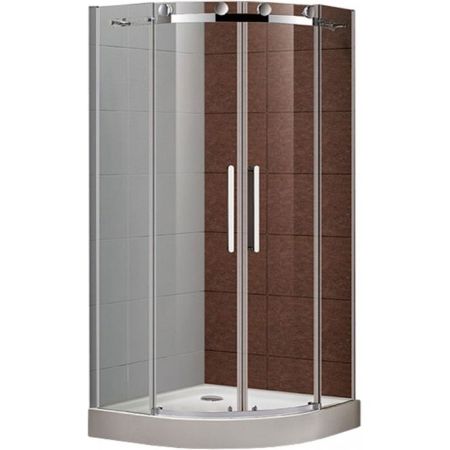 Душевой уголок Cezares Stylus-M R-2 100x100 профиль Хром стекло прозрачное, артикул STYLUS-O-M-R-2-100-C-Cr